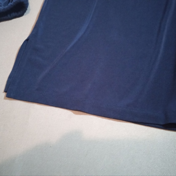 MICHAEL Michael Kors Blue Flowy Long Sleeved V Neck Top Blouse 🌿 Size Small - Picture 8 of 14